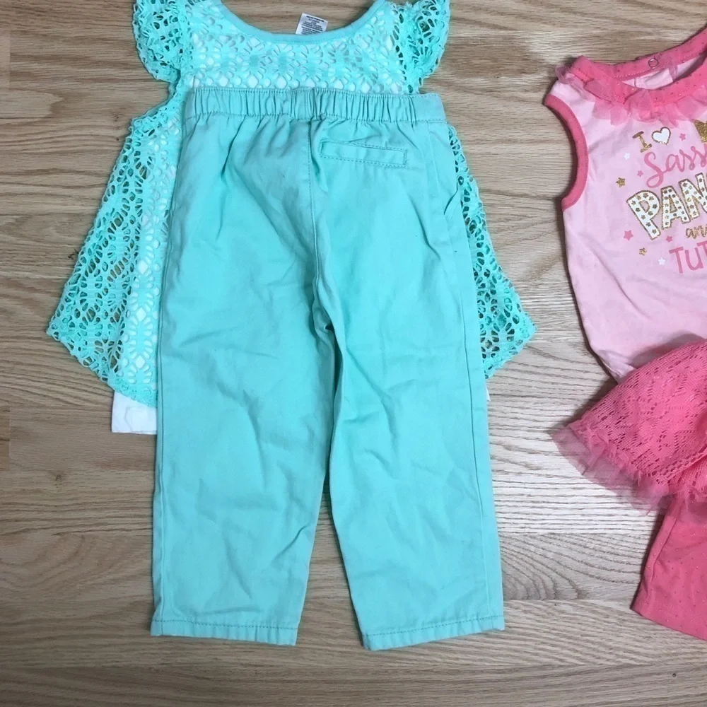 Toddler Outfit Set 24 months 2T Tutu Blue Girls